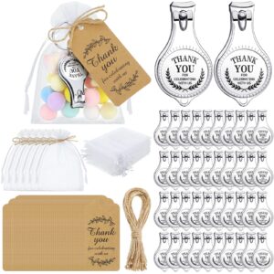 bbto 50 pcs baby shower favors for guests gifts baby shower bottle opener nail clipper keychain thank you tags and organza bags gender reveal for wedding party favors mother day