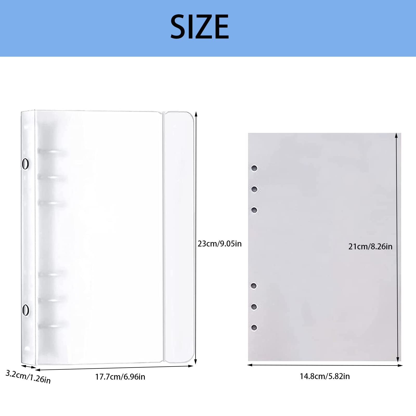 Fortunemee Sturdy Material Display Album, White, Polypropylene, Plastic, 80 Sheets, 23x17.7x2.3cm