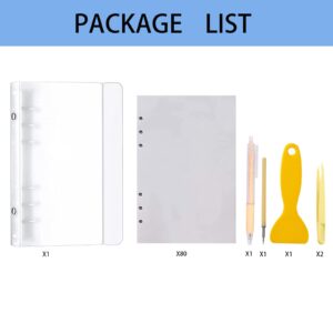 Fortunemee Sturdy Material Display Album, White, Polypropylene, Plastic, 80 Sheets, 23x17.7x2.3cm