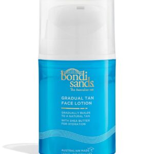 Bondi Sands Gradual Tanning Face Lotion | Enriched with Shea Butter, Develops to a Gradual Tan for Nourished, Glowing Skin | 150 mL, 5.07 Fl. Oz.