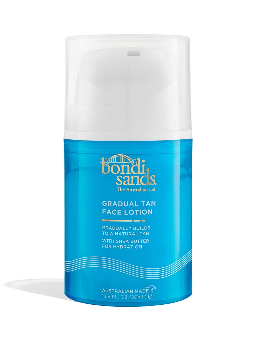 Bondi Sands Gradual Tanning Face Lotion | Enriched with Shea Butter, Develops to a Gradual Tan for Nourished, Glowing Skin | 150 mL, 5.07 Fl. Oz.