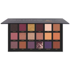 charmcode shimmer matte makeup eyeshadow palette professional 18 colors high pigmented warm neutral metallic blendable creamy eye shadow pallet set