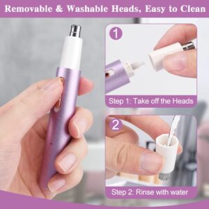 StepOK Nose Hair Trimmer, 3 in 1 Electric Nose & Ear Hair Trimmer, Eyebow Trimmer, Face Razor, USB Rechargeble for Men Women