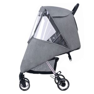 Universal Stroller Rain Cover Baby Stroller Rain Cover Pushchair Stroller Buggy Protector Weather Shield Baby Pram Raincoat Outdoor Windproof Stroller Cover