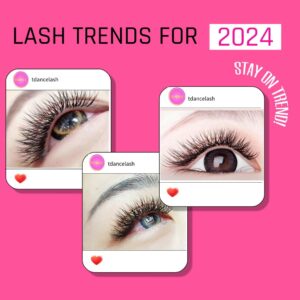 TDANCE Classic Lashes D Curl 0.18mm Thickness 8-15mm + YY Eyelash Extensions C Curl 0.07mm Thickness 8-15mm