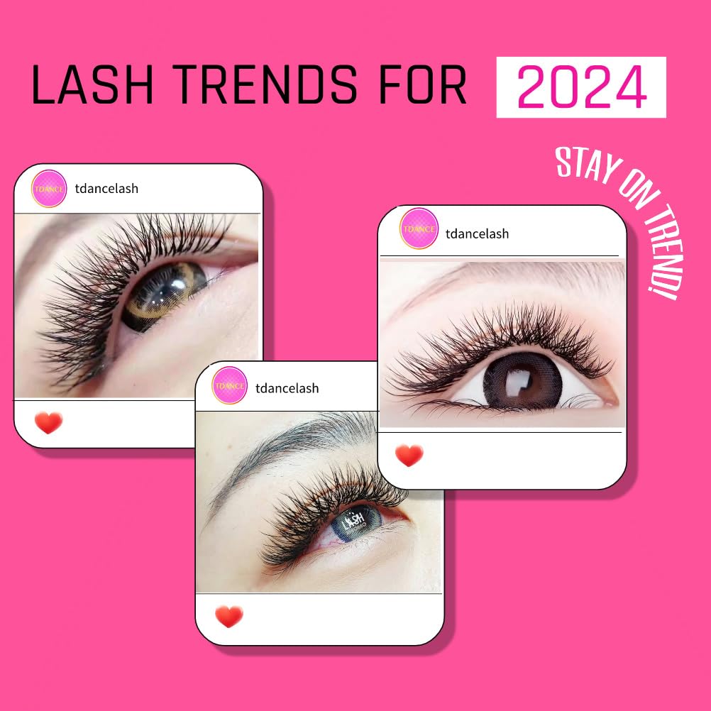 TDANCE Classic Lashes D Curl 0.18mm Thickness 8-15mm + YY Eyelash Extensions C Curl 0.07mm Thickness 8-15mm