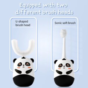 Kids Rechargeable Electric Toothbrush, U-Shaped Toddler Toothbrush, Ultrasonic Children's Toothbrush, Ages 2 to 12