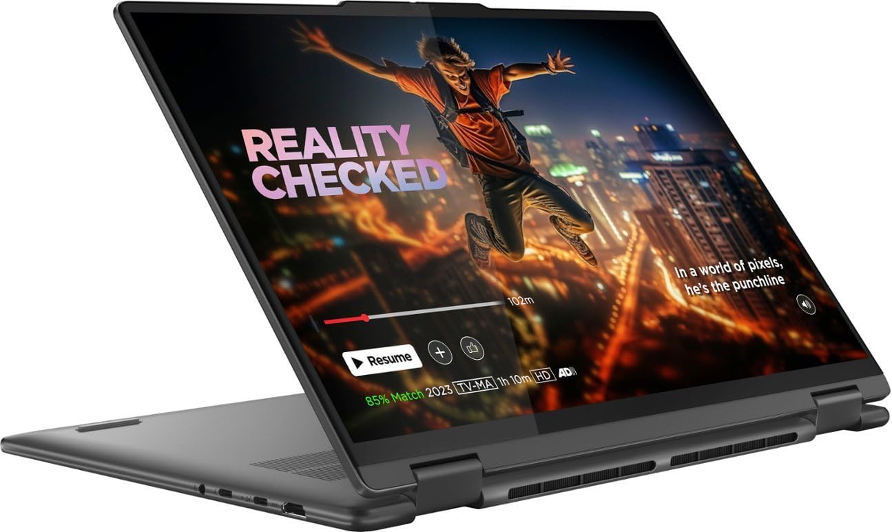 Lenovo 2024 Yoga 7 2-in-1 16” WUXGA IPS Touch Laptop 12-Core Intel Core Ultra 7 155U 16GB LPDDR5 512GB SSD Thunderbolt 4 USB-C w/DP WiFi AX BT Webcam HDMI2.1 Backlit KB Fingerprint Windows 11 Pro