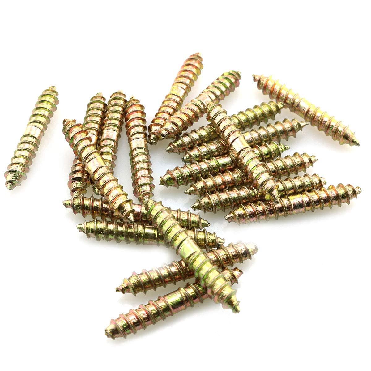 TAODAN 20pcs Dowel Screw Double Ended Wood Woodworking Furniture Connecting Fixing Dowel Screws M6x40mm