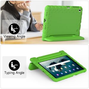 Thoreta Kids Case for LG G Pad 5 10.1 FHD Tablet 2019 Released, Shockproof Lightweight Sturdy Protection Cover with Convertible Handle Stand, Model: LM-T600/LM-T605, Green