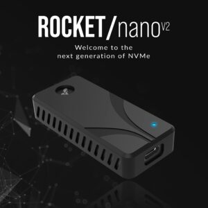 SABRENT 2TB External Aluminum SSD, Rocket Nano V2, USB 3.2 Gen 2x2, 1500 MB/s Transfer Speeds [SB-2TB-NAV2]