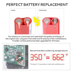 Kuflant Rechargeable Electric Toothbrush Battery Replacement for Philips HX3110 HX3120 HX3130 HX6210 HX6220 HX6230 HX6240 HX6250 HX681701 HX681050 HX625481 HX6263 HX6275 800mAh 2.4v NI-MH