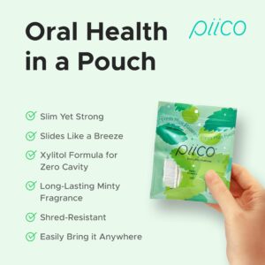 Piico Dental Floss Picks Bundle - Unflavored Fluoride-free Fun Zoo Shape Dental Flossers for Kids - Shred-Resistant Mint Flossers for Adults with Xylitol Formula and Crystal Technology