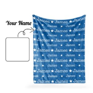 Personalized Blankets with Name for Kids, Customized Baby Blankets for Boys Girls, Soft Throws Personalized Name Blanket for Toddler Teen Adult, Personalized Baby Gifts for Baby New Mom 30" X 40"