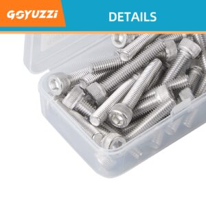 M6 x 100mm Socket Head Cap Screws Bolts Stainless Steel 304 Metric Machine Hex Socket Screw, Allen Hex Drive, Fully Thread, 10PCS