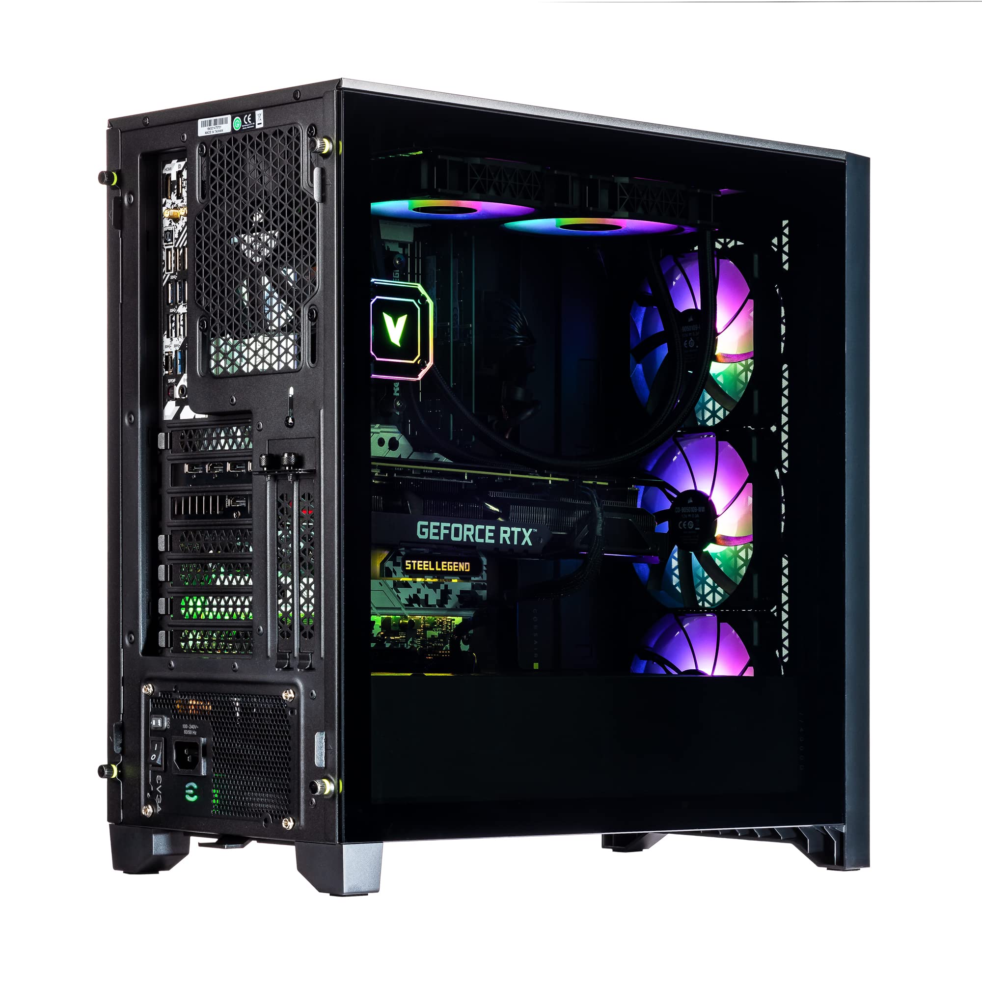 Velztorm Armix Custom Built Gaming Desktop PC (AMD Ryzen 9 7900X 12-Core, GeForce RTX 4080 16GB, 64GB DDR5 4800MHz RAM, 1TB PCIe SSD + 2TB HDD (3.5), Wifi, USB 3.2, HDMI, Bluetooth, Win 10 Home)