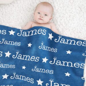 Personalized Blankets with Name for Kids, Customized Baby Blankets for Boys Girls, Soft Throws Personalized Name Blanket for Toddler Teen Adult, Personalized Baby Gifts for Baby New Mom 30" X 40"