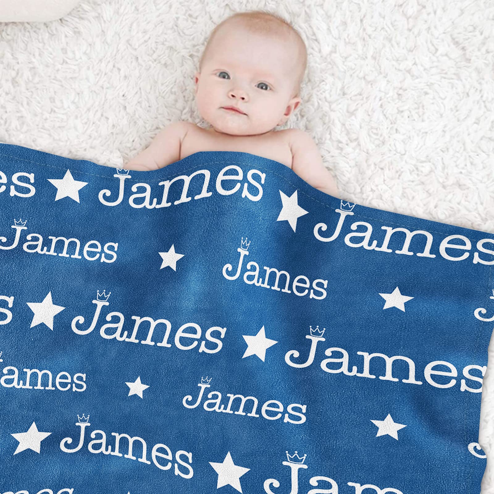 Personalized Blankets with Name for Kids, Customized Baby Blankets for Boys Girls, Soft Throws Personalized Name Blanket for Toddler Teen Adult, Personalized Baby Gifts for Baby New Mom 30" X 40"