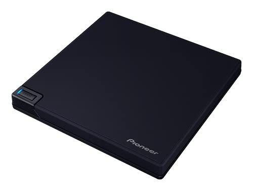 Pioneer BDR-XD08UMB-S Pinnacle of The XD08 Series with a Matte-Black Body USB 3.2 Gen1 (USB Type-C) / 2.0 Slim Portable BD/DVD/CD Writer Features The Latest high-Grade Rubber Coating