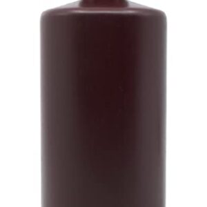 EISCO Reagent Bottle, Amber, 1000mL - Narrow Mouth with Screw Cap - HDPE Labs