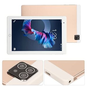 8in Tablet PC,Gold,for Android10,RAM 4GB ROM 64GB,Front 2MP Rear 8MP,1920x1200 IPS Tablet for Kids,Dual Card Slot,Dual Band WiFi,BT4.2,GPS