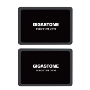 gigastone sata ssd 120gb (2-pack) 2.5 inch ssd 500mb/s upgrade laptop pc memory and storage ps4 hdd replacement 2.5" internal solid state hard drives sata iii slc cache 3d nand increase performance