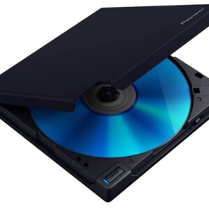 Pioneer BDR-XD08UMB-S Pinnacle of The XD08 Series with a Matte-Black Body USB 3.2 Gen1 (USB Type-C) / 2.0 Slim Portable BD/DVD/CD Writer Features The Latest high-Grade Rubber Coating