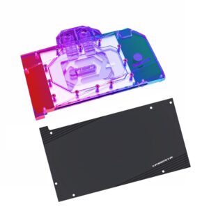 copper gpu water cooling block gpu waterblock graphics card water cooling block for zotac geforce rtx 4080 amp extrme airo trinity (5v argb rbw aura effect led lights gpu block with backplate)