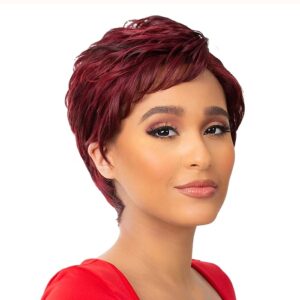 It's A Wig! Synthetic Hair Wig - HD LACE SALLI (Color:BURGUNDY ANGEL)