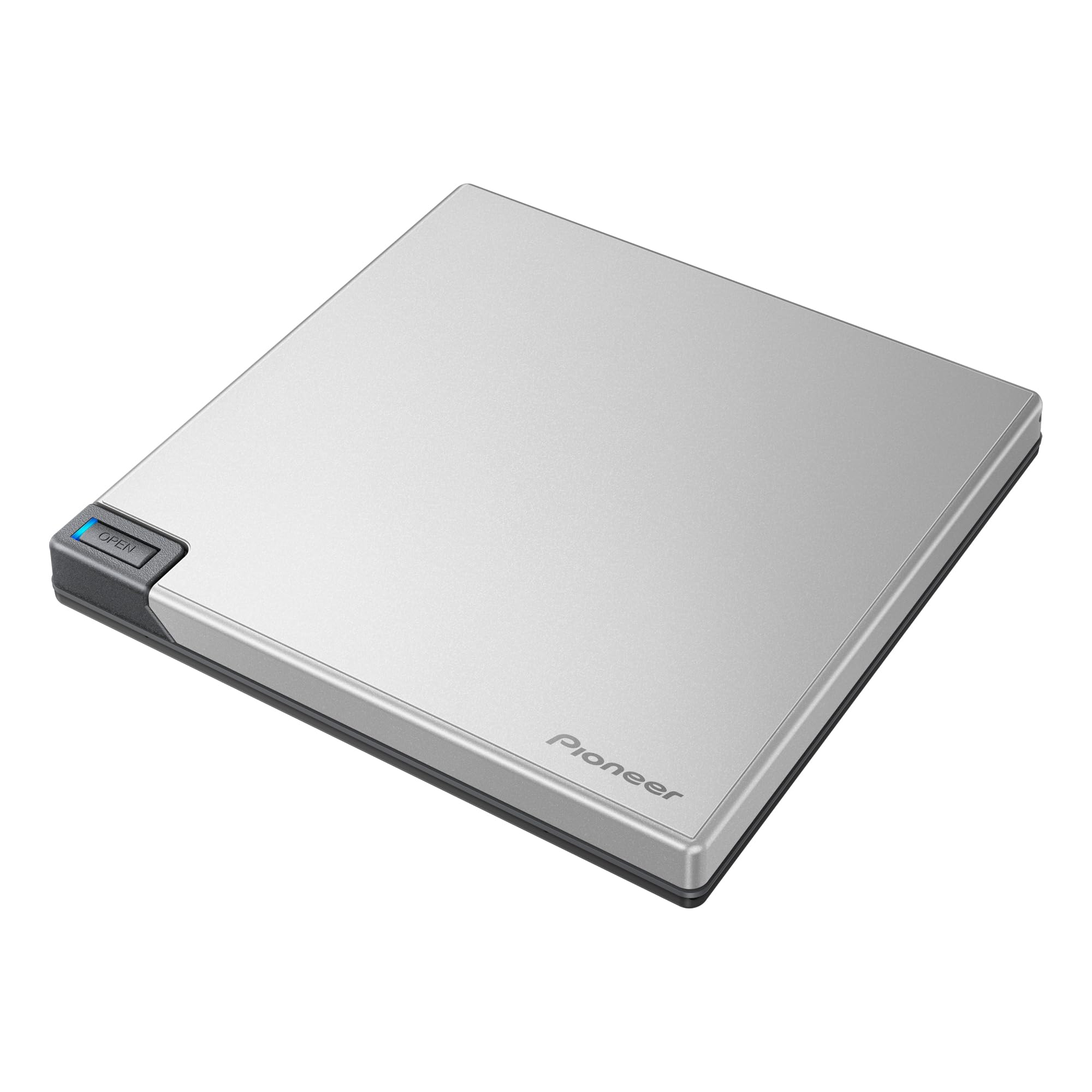 Pioneer External Blu-ray Drive BDR-XD08S USB 3.2 Gen1 (USB Type-C) / 2.0 Slim Portable BD/DVD/CD Writer Silver