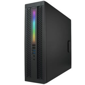 HP EliteDesk 800G1 Small RGB Desktop Computer (SFF) | Quad Core Intel i5 (3.20GHz) | 16GB DDR3 RAM | 240GB SSD Solid State + 1TB HDD| Windows 10 Pro | RGB Mouse + Keyboard (Renewed)