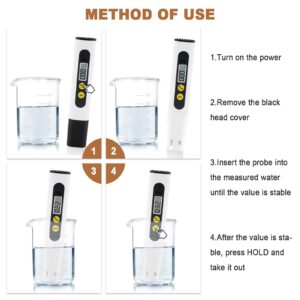 Water Electrolyzer, Quick Water Quality Tester Set Testing Electrolysis Iron Bars with Digital TDS Tester Meter