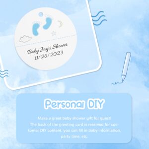 iAOVUEBY Baby Shower Favors, Unique Baby Shower Gifts for Guest Gift Set - 12 PCS Bath Bombs Organza Bags Little Pacifier Thank You Card, Gender Reveal Party Favors for Guests (Boy's are The Bomb)