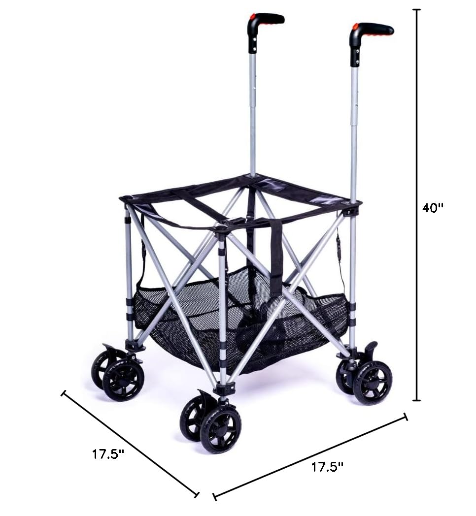 Universal Infant Car Seat Carrier. Adds Wheels to Any car seat. Compact & Lightweight. Fits Everywhere.