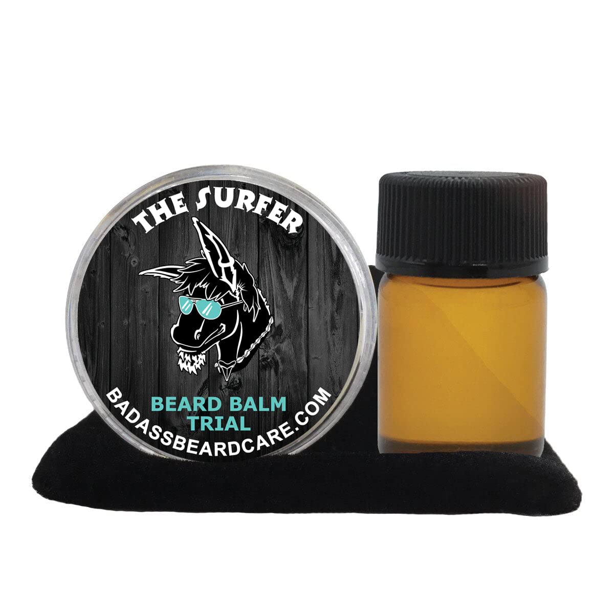 Badass Beard Care Beard Oil and Balm Trial Pack For Men - Surfer Scent - Natural Ingredients, Keeps Beard and Mustache Full, Reduce Itchy, Flaky Skin, Promote Healthy Growth