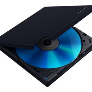 Pioneer BDR-XD08UMB-S Pinnacle of The XD08 Series with a Matte-Black Body USB 3.2 Gen1 (USB Type-C) / 2.0 Slim Portable BD/DVD/CD Writer Features The Latest high-Grade Rubber Coating