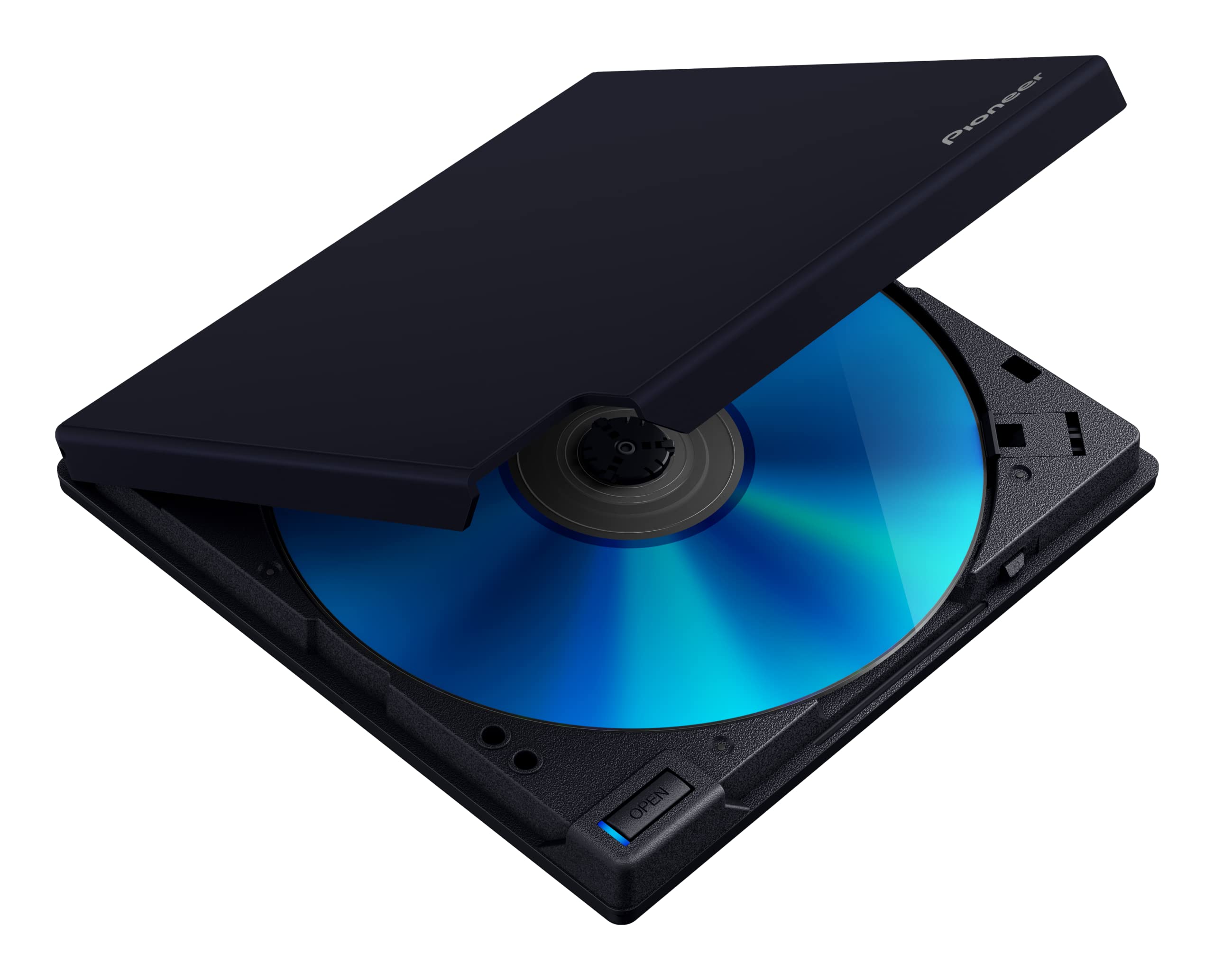 Pioneer BDR-XD08UMB-S Pinnacle of The XD08 Series with a Matte-Black Body USB 3.2 Gen1 (USB Type-C) / 2.0 Slim Portable BD/DVD/CD Writer Features The Latest high-Grade Rubber Coating