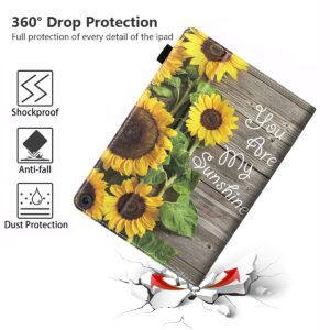 FVAENDHIO Case for Amazon Kindle Fire HD 8 & Fire HD 8 Plus Tablet (12th/10th Generation, 2022/2020 Release) - Premium PU Leather Cover with Auto Sleep Wake, You are My Sunshine, Sunflower