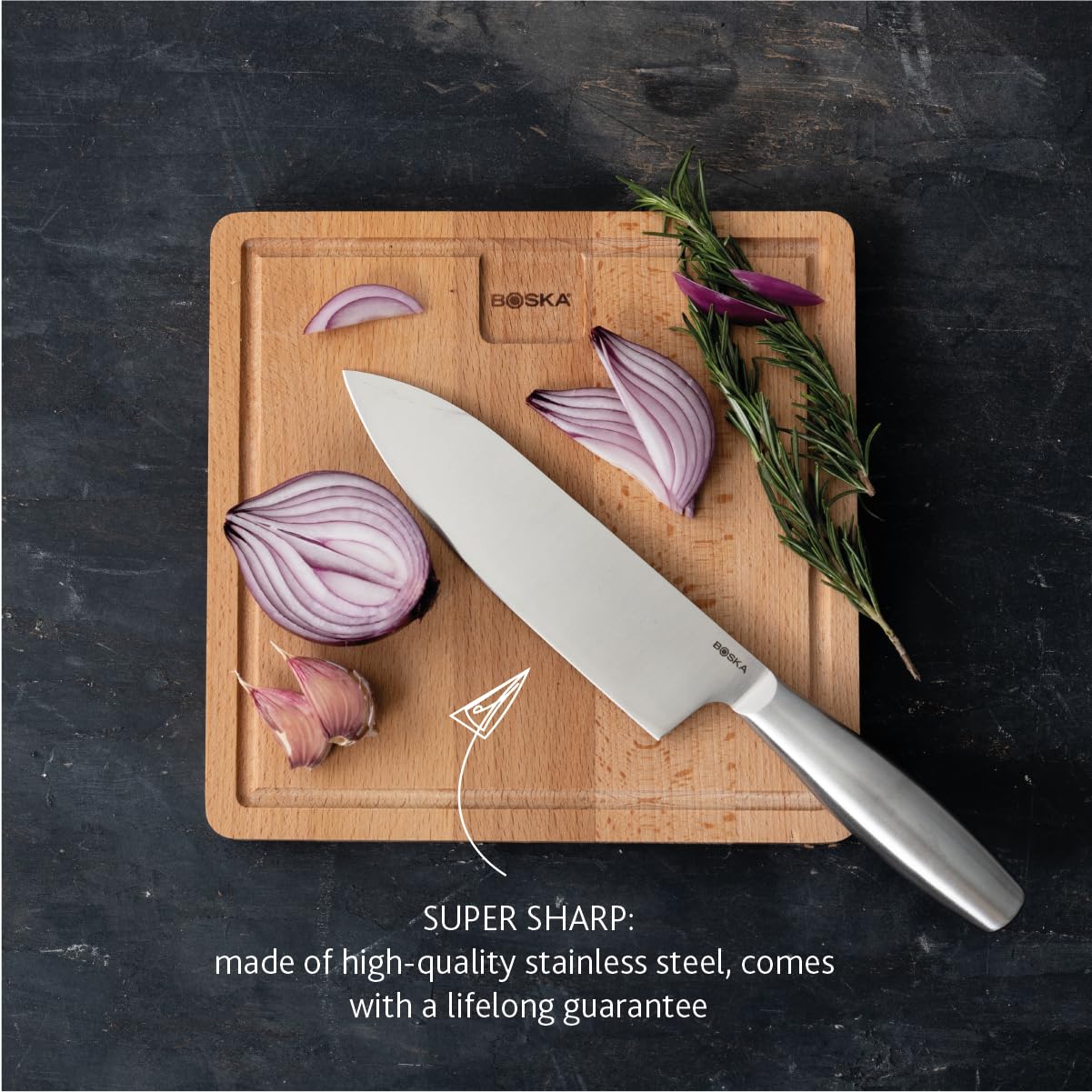 BOSKA Kitchen Knife Sets Copenhagen 5 Piece Kitchen Knives for Chopping, Slicing Knife for Meat Cutting and Dicing Gourmet Food