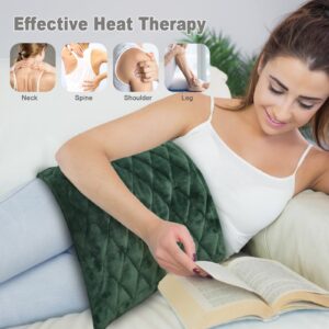 HELLOMOTO Weighted Heating Pad Gift Set of 3, Includes 18'' x 22'' Weighted Heating pad for Shoulder and Neck + 12" x 24" Full Weighted Heating Pads for Back Pain + 19" x 19" Foot Warmer- GP02