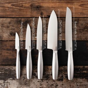 BOSKA Kitchen Knife Sets Copenhagen 5 Piece Kitchen Knives for Chopping, Slicing Knife for Meat Cutting and Dicing Gourmet Food