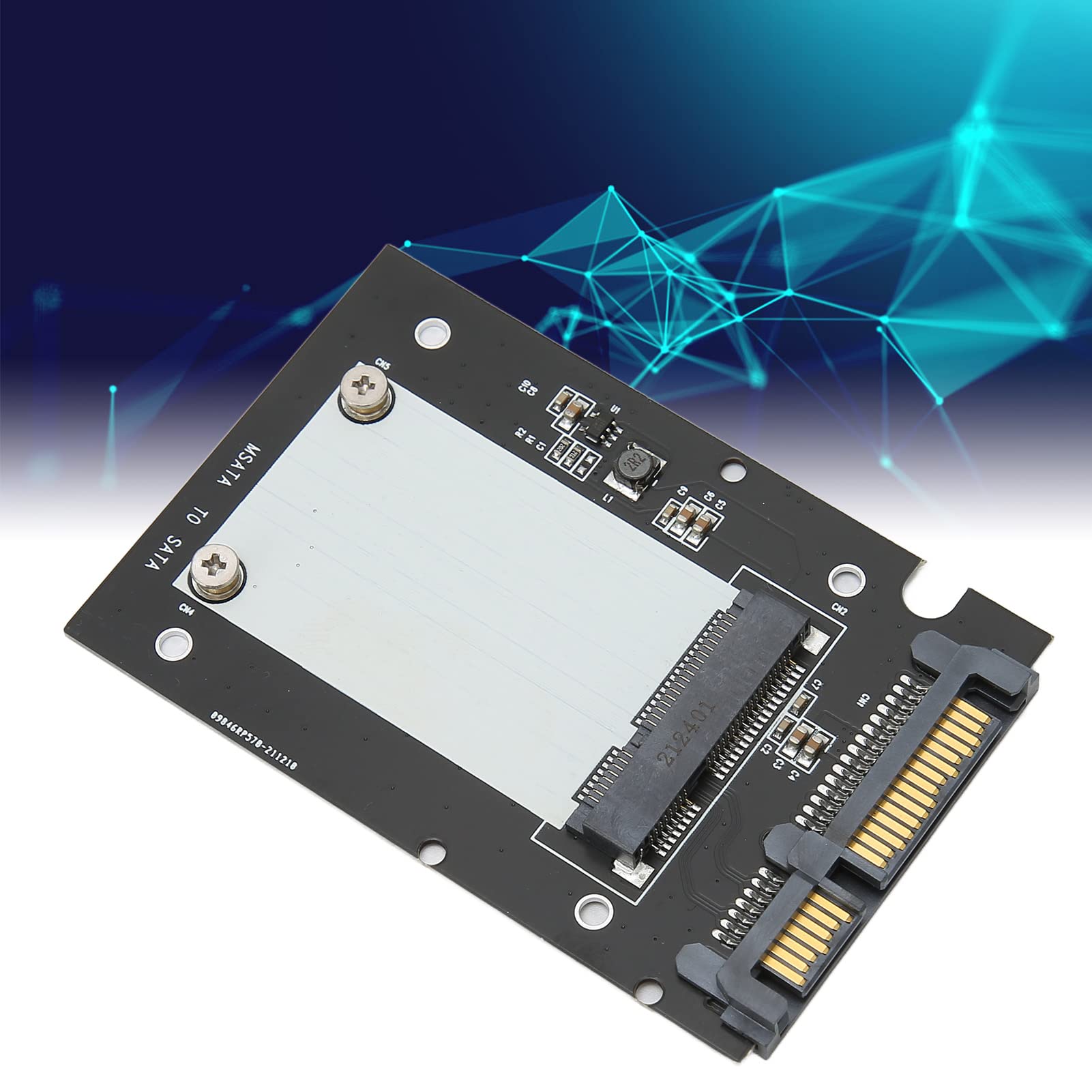 Msata to SATA III Adapter, Support Half Size 26.8MM and Full Size 50.95MM MSata SSD, 6Gbps Speed, PCB Material Support MSata SSD Solid State Disk for Desktop Use