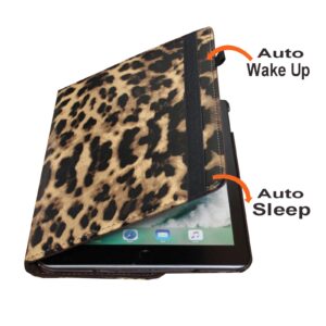 JYtrend Case for 2022 iPad 10th Generation 10.9 inch, Rotating Stand Smart Magnetic Auto Wake Up/Sleep Cover for Model A2696 A2757 A2777 (Leopard)