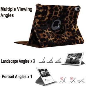 JYtrend Case for 2022 iPad 10th Generation 10.9 inch, Rotating Stand Smart Magnetic Auto Wake Up/Sleep Cover for Model A2696 A2757 A2777 (Leopard)