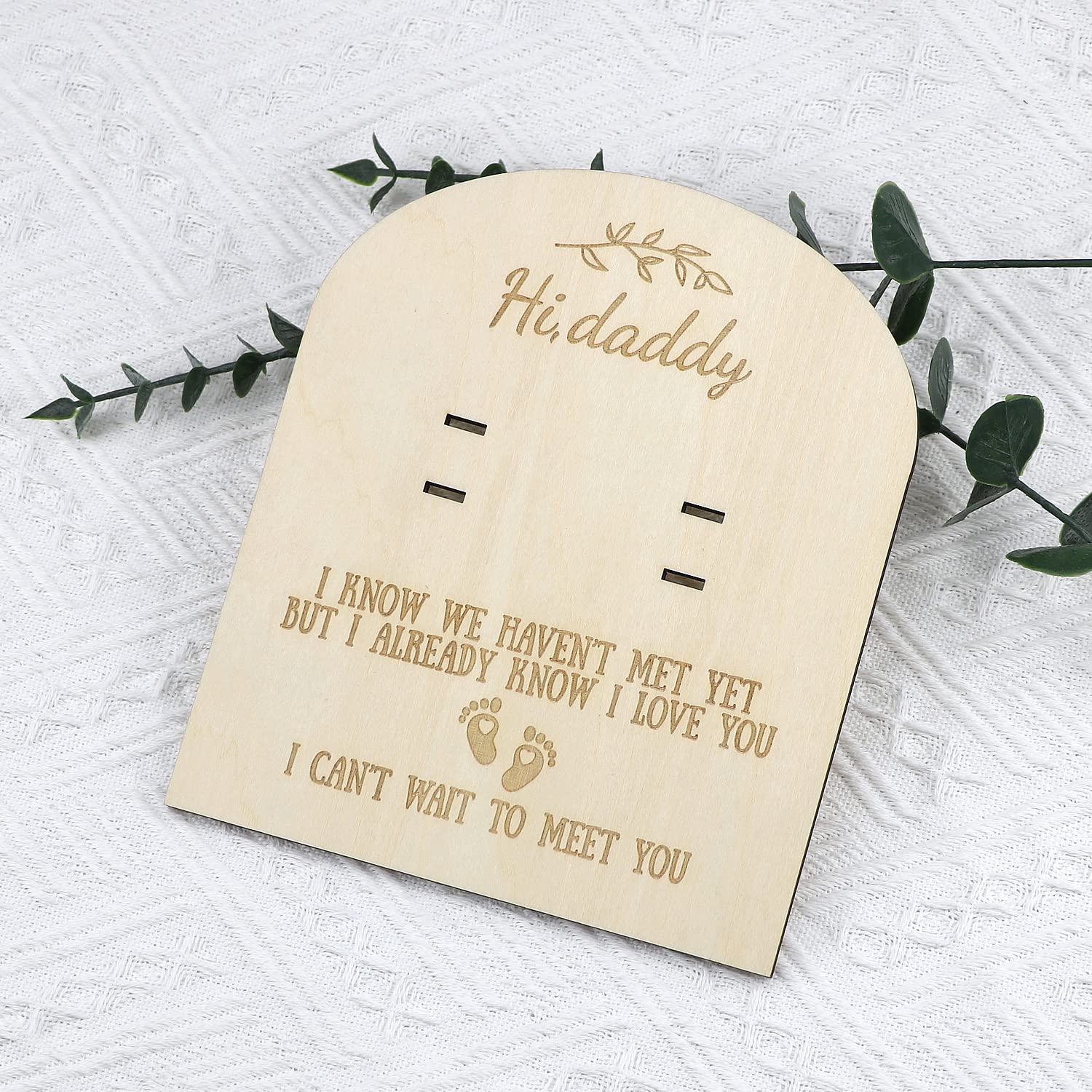 Pregnancy Announcement for Husband Pregnancy Test Keepsake Sign Wooden Plaque New Family Member Surprise Gift (Souvenir)