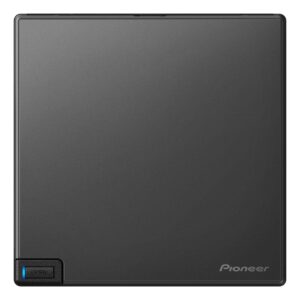 Pioneer External Blu-ray Drive BDR-XD08B USB 3.2 Gen1 (USB Type-C) / 2.0 Slim Portable BD/DVD/CD Writer Black