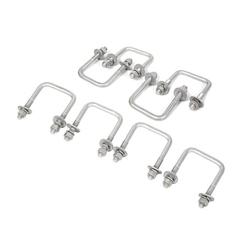 MEILIANJIA (8) Boat Trailer U-Bolt Galvanized Square 1/2" Dia x 3 1/16" x4 5/16"