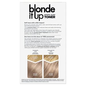 Clairol Blonde It Up Crystal Glow Toners Demi-Permanent Hair Dye, Luminous Pearl Hair Color, Pack of 1