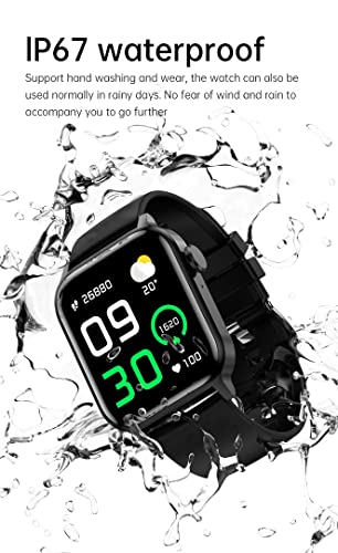 Smart Watch for Women Men, Waterproof Smartwatch Fitness Tracker for Android iOS Phones, 1.81” HD Smartwatch with Heart Rate Monitor, Step Counter, Receive Make Calls