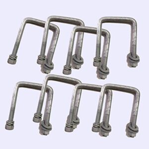 MEILIANJIA (8) Boat Trailer U-Bolt Galvanized Square 1/2" Dia x 3 1/16" x4 5/16"